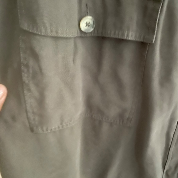 Army/Olive Green Lane Bryant Long Lightweight Jacket - Picture 4 of 5